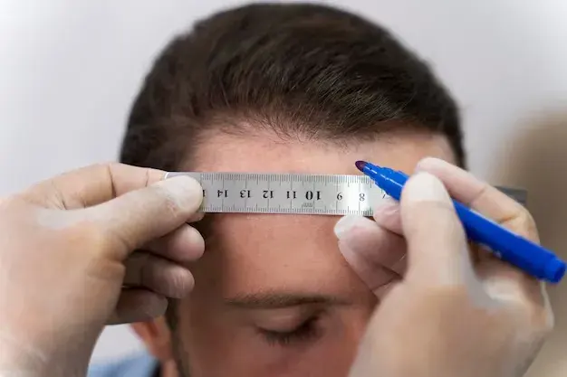 Graphic showing before and after results of beard transplant procedures performed by BlueMagic Group in Turkey