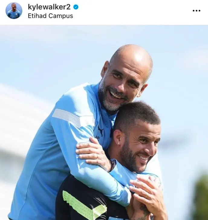 Kyle Walker displaying his restored hairline after undergoing advanced transplantation techniques